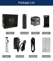 Projecteur LED Android DLP avec haut-parleurs intégrés, mise au point automatique, 5G/WiFi, portable pour chambre et extérieur
