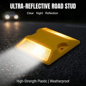 Lumière de balise LED <span class=keywords><strong>solaire</strong></span> Elefine de haute qualité à haute compression, réfléchissante sur les deux côtés, anti-stress, en ABS, avec indice de protection IP55 - Product Image 1