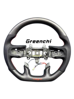 Volant sport personnalisé en fibre de carbone pour Dodge Challenger sans airbags, 2 branches