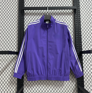 캐주얼 코브랜드 블랙 앤 퍼플 레트로 트렌치코트-100% 폴리에스터 통기성 및 친환경 사계절용 - Product Image 1