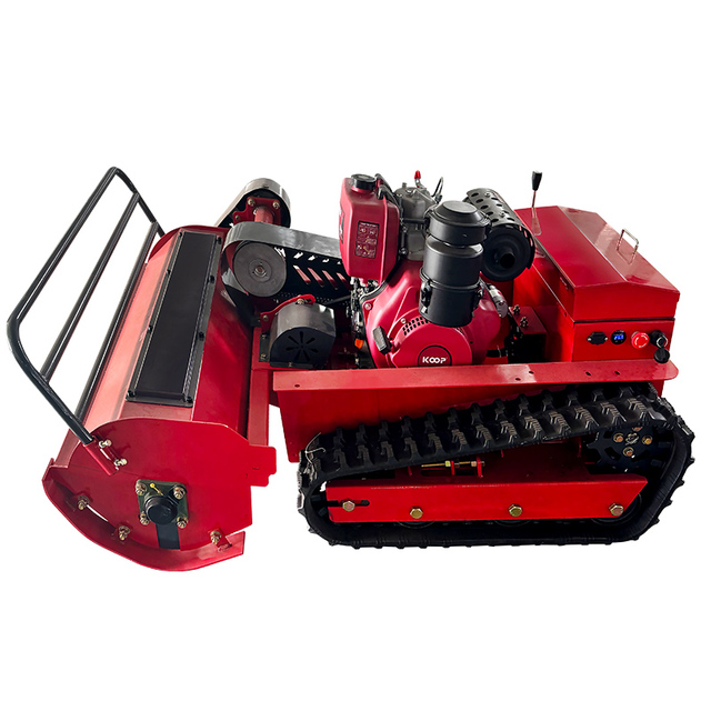 Remote Control 15 HP 800 1000 mm Gasoline Diesel Robot Lawn Mower Grass Cutter Flail Mower Crawler Mowers