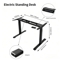 Bureau debout électrique moderne et durable, modèle 2026, réglable en hauteur par motorisation, pour petits espaces et télétravail