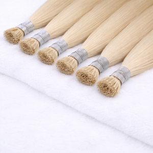 Extensiones de Cabello Nano Ring Rubio Claro, Cabello Humano Remy Liso para Mujer - Product Image 1