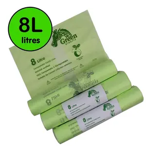 Liners - Food Bin Liners - EN 150-ถุงปุ๋ยหมัก8ลิตร X 8L ถุงย่อยสลายได้13432แคดดี้ครัว