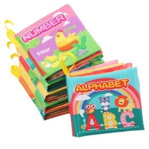 หนังสือผ้าสำหรับเด็กทารก หนังสือปริศนาเกี่ยวกับผลไม้และสัตว์ ของเล่นเสริมพัฒนาการสำหรับเด็กอายุ 3-6 เดือน สำหรับเด็กทั้งชายและหญิง - Product Image 1