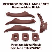 Lot de 7 poignées de porte intérieures améliorées anti-adhésives pour BMW Série 5 F10 F11 F18 520 525 51417261929 Kit de couvre-poignées Moka