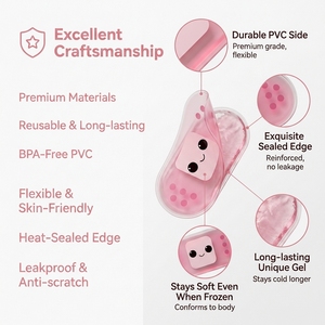 Customizable Portable Durable Oval PVC <strong>Gel</strong> <strong>Ice</strong> <strong>Pack</strong> Hot Cold <strong>Pack</strong> For Kids Pain Relief Cold Compress Therapy Daily Home Care - Product Image 1