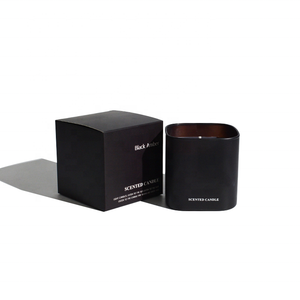 Barattoli di vetro quadrati candela profumata color <span class=keywords><strong>cera</strong></span> collezione <span class=keywords><strong>ambra</strong></span> serie 3 colori candele profumate opache quadrate set regalo - Product Image 2