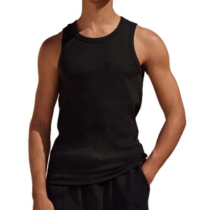 Wholesale Custom Design <b>Men's</b> Casual Gym Athletic Tank Tops 100% Cotton Knitted Eco-friendly Quick Dry Breathable <b>Singlets</b> - Product Image 1