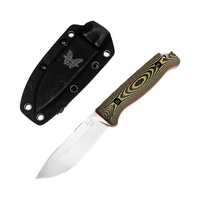 Couteau de poche à lame droite BM15002/15017 pour la survie en milieu sauvage avec étui, outils de chasse en plein air, Bushcrafter OEM/ODM