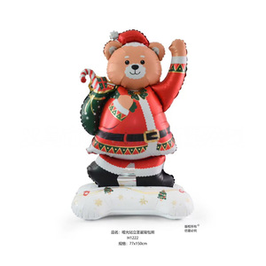 Nuevo Globo de Aluminio Inflable de Santa Claus para Decoración de Fiestas Navideñas, Venta al por Mayor, Globo Inflable de Película de Aluminio Duradero - Product Image 2