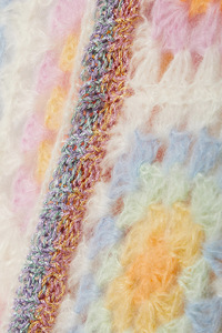 เสื้อสเวตเตอร์ถักโมแฮร์ถักแขนยาวของผู้หญิงเสื้อสเวตเตอร์ถักไหมพรมแขนยาวลายดอกไม้ - Product Image 5