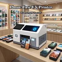 Impresora UV de Bajo Costo Reeleyin para Carcasas de Teléfono, Impresora de Inyección de Tinta CMYKW de Cama Plana con Escaneo de Código para Impresión, para Tiendas de Carcasas de Teléfono