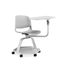 Chaise en plastique moderne de bonne qualité, durable, avec tableau d'écriture et support pour seau, pour l'école et la salle de formation en coopération