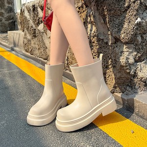 Botas de Lluvia Cortas de Plataforma Gruesa para Mujer, Diseño Integrado, Impermeables, Botines con Cordones, Venta al por Mayor, ODM, OEM - Product Image 1