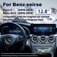 Écran Carplay de Voiture Android 14 Qualcomm 685 8 Cœurs de 12,8 Pouces pour Mercedes Classe C W205 GLC X253 2015-2019, Radio Multimédia Auto
