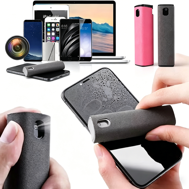 Microfiber Screen Cleaner Spray Bottle Set Mobile Phone Computer Microfiber Cloth Wipe for Iphone Cleaning Glasses Wipes
