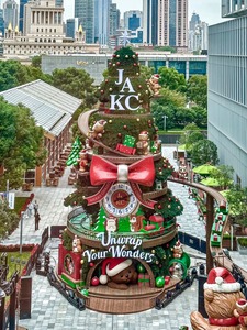 Globo de Cristal Navideño Giratorio Interactivo - Exhibición Dinámica de Acero Inoxidable para Exteriores de Edificios - Product Image 5