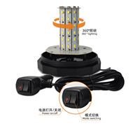 Luz de Advertencia de 60 LED, Luz Estroboscópica para Montacargas, Luz de Emergencia Intermitente para Autobús Escolar, Luz de Techo Magnética Intermitente, 12V-24V, 30W LED