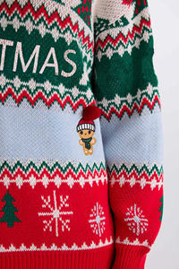 Suéter de fábrica de nuevo diseño de puente de Navidad cuello redondo Jacquard feo fabricante de Navidad - Product Image 2