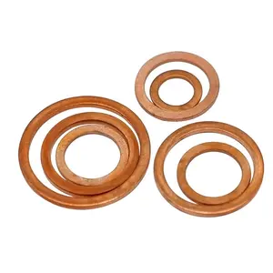 Arandelas planas de cobre, anillos de sellado DIN 7603