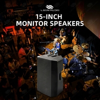 Haut-parleur PA professionnel personnalisé de 15 pouces avec DSP de classe D, 500 W RMS, enceinte en plastique pour conférences, bars et spectacles en direct en extérieur