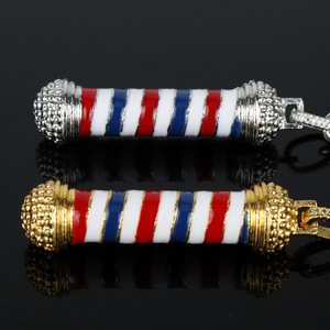 Nouveau Porte-clés Créatif 3D pour Coiffeur, Pendentif Lumineux pour Salon de <span class=keywords><strong>Barbier</strong></span>, Bijou, Cadeau pour Coiffeur, Porte-clés en Métal - Product Image 6