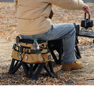 Taburete Plegable para Exteriores, Funda Protectora de Tela Oxford para Asiento Táctico, Bolsa de Herramientas Extensible Portátil, Accesorio de Camping - Product Image 4