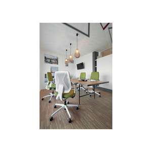 DAUPHIN Chaise pivotante de bureau avec mécanisme de synchronisation noir 390-510mm avec accoudoirs capuchon porteur. 110 kg - Product Image 4