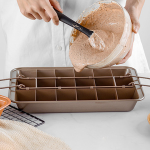 18 di động có thể tháo rời Brownie Pan không dính Khay nướng thực phẩm an toàn Carbon thép tái sử dụng <span class=keywords><strong>bakeware</strong></span> BPA free PFOA miễn phí bánh khuôn - Product Image 3