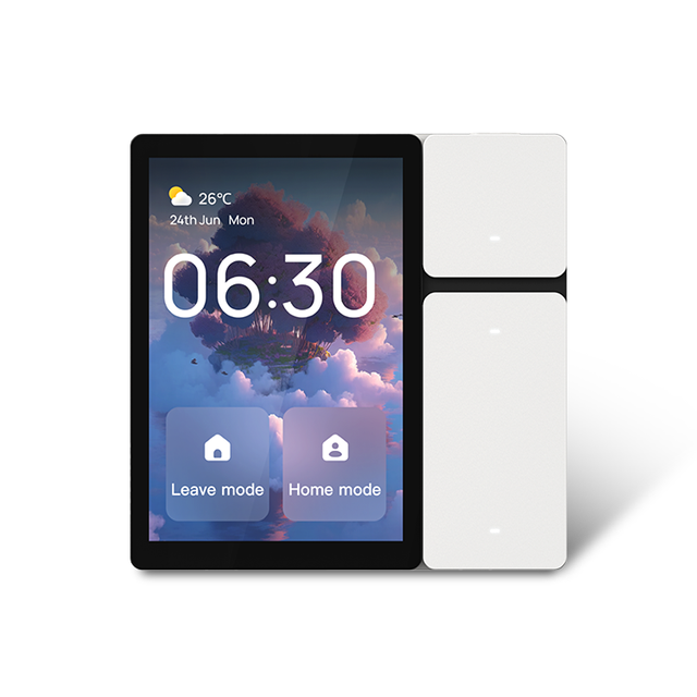 Tuya 3.5'' Centre Screen 3 gang Zigbee Push Buttons Whole House Tuya Control Smart Home Wall Control Switch Panel