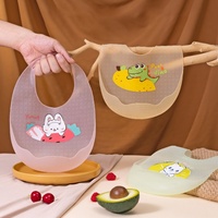 Bavoir bébé en silicone anti-salissures, best-seller, sans BPA, lavable, bavoir d'alimentation pour enfants, bavoir bébé en silicone de qualité alimentaire