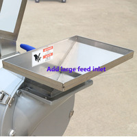 Automatische dubbelkopige groente- en fruitsnijmachine Multifunctionele snijmachine/versnipperaar Roestvrij staal Verstelbaar gemotoriseerd