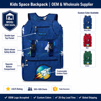 Mochila Escolar Infantil Personalizada con Estampado Espacial AOP, Mochila Grande para Niños, Ergonómica y Ligera, Venta al Por Mayor OEM