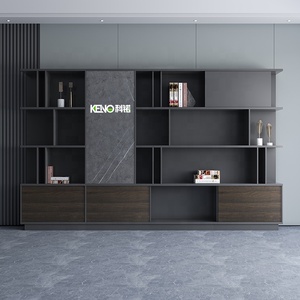 Açık yüz dosya dolabı resepsiyon lüks katar 4 çekmece yanal ofis kitaplık ahşap dosya depolama dolabı - Product Image 4