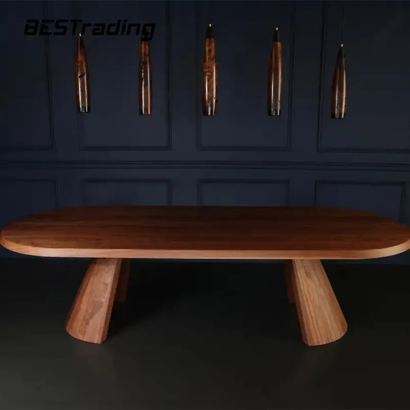 Luxe Vintage Houten Fineer West Elm Eettafel Voor 8 Personen