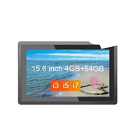 Écran tactile d'ordinateur industriel intégré sans ventilateur de 15.6 pouces Nouveau mini PC à panneau I3 I5 I7 avec interface USB