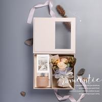 Boîte de cadeau de luxe pour la saint-valentin, boîte de fenêtre, boîte d'emballage de bouteille de parfum en Carton de rouge à lèvres