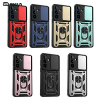 Pour itel S26 ULTRA 4G, coque de téléphone antichoc deux en un, combo avec objectif coulissant, étui pour téléphone avec béquille
