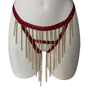 Scarletsin B-08 Nieuwe stijl kettingfranje sexy riemloze doorschijnende wijnrode erotische <span class=keywords><strong>bondage</strong></span>-ondergoed - Product Image 5