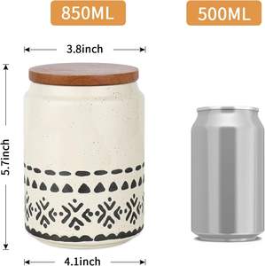 Barattolo in Ceramica per Alimenti, Contenitore in Porcellana per Caffè, <span class=keywords><strong>Zucchero</strong></span>, Tè <span class=keywords><strong>e</strong></span> Sale - Product Image 5