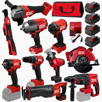 Kits d'outils électriques sans fil efficaces et rechargeables de la série rouge OEM, batterie au lithium 18V 5.0Ah, garantie d'un an