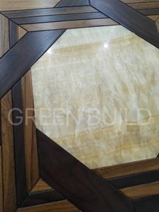 고급스러운 리얼 솔리드 버마어 티크 우드 아트 쪽모이 세공 마루 바닥 자연 스크래치 방지 방수 내구성 전통 디자인 실내 - Product Image 6