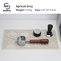 Tapis à café classique en silicone |   Tapis de bar multifonctionnel antidérapant pour station à expresso, résistant à la chaleur et personnalisable