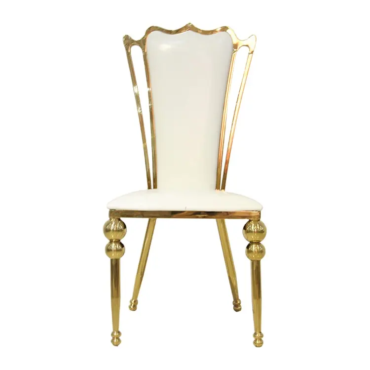 Modern Design Gold Stainless Steel Banquet Chair For Wedding Party Event Rental