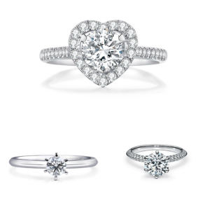 Paxima cincin pertunangan wanita, perhiasan kustom gigi bersertifikat Lab-tumbuh berlian cincin pertunangan - Product Image 3