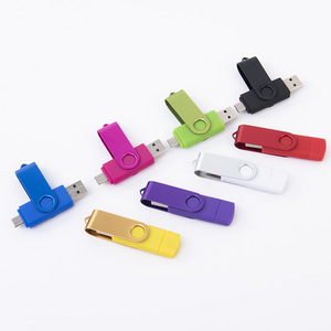 Clé USB rotative de qualité supérieure, logo personnalisable, 32 Go/16 Go, vente en gros, double usage (pour téléphones mobiles), Type-C, pour entreprises - Product Image 1