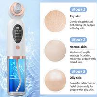 Extracteur de points noirs chauffant mini amélioré, nettoyeur de pores du visage, aspiration sous vide, éliminateur de points noirs