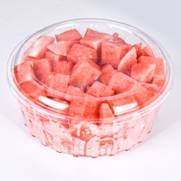 Boîte de rangement pour fruits frais, biscuits et gâteaux en PET recyclé, contenants ronds en plastique pour fruits avec couvercles transparents pour supermarchés
