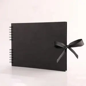 80 Black Pages Memory Books DIY Craft Photo Albums Scrapbook Cover Kraft Album For Wedding Baby Anniversary Gifts Memory Books